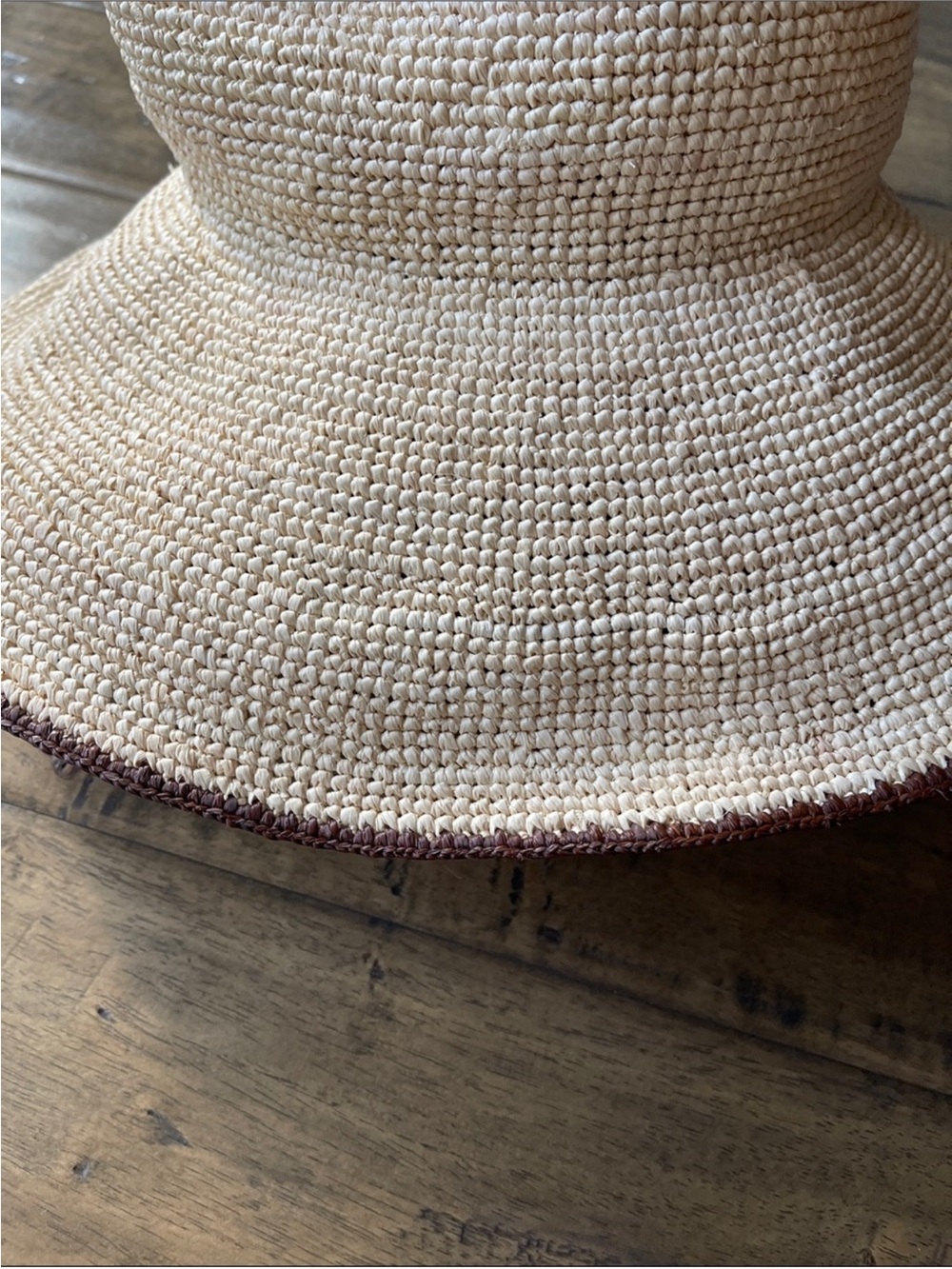Janessa Leone Waverly Hat in Beach/Walnut - Picture 7 of 9